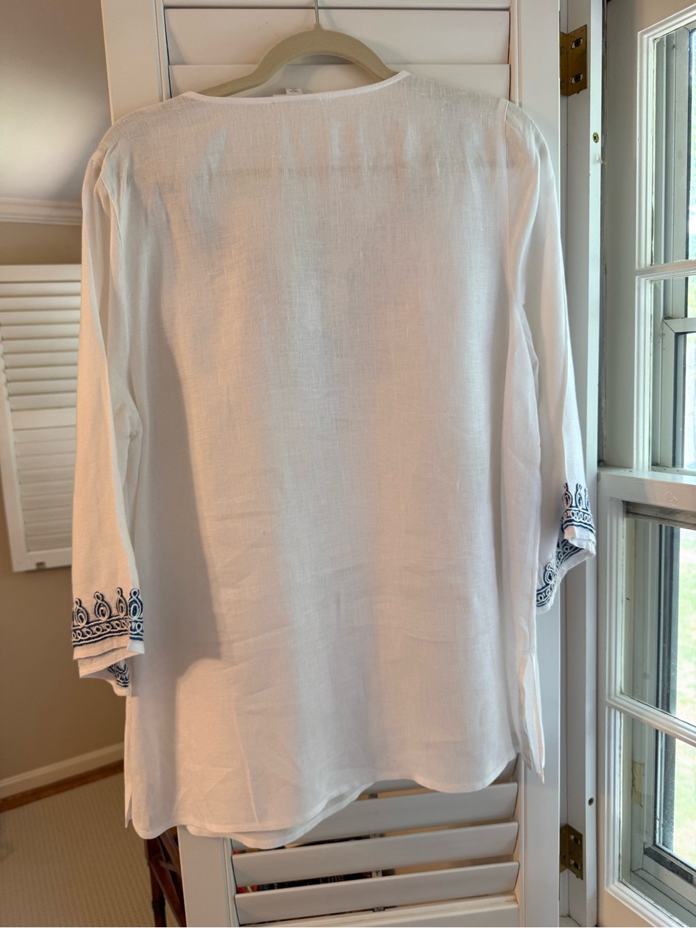 J. Jill Embroidered Linen Tunic - Picture 2 of 3